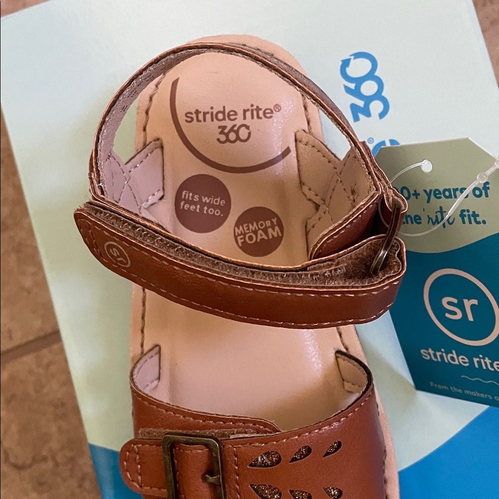 Stride Rite Tan Kids Sandals - Picture 2 of 6